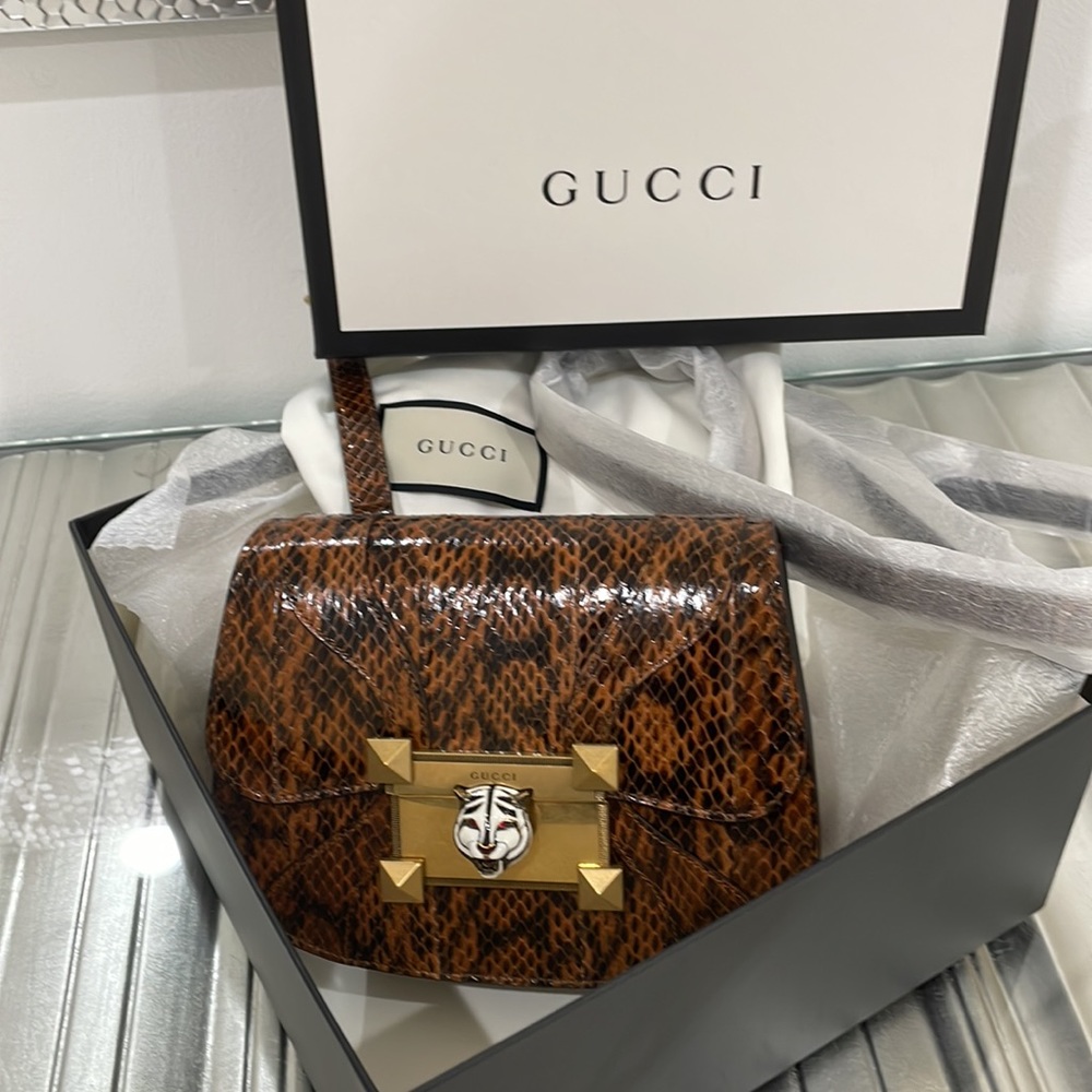 ❌SOLD GUCCI Brown Snakeskin Leather Osiride Crossbody Bag NEW WITH TAGS! Box!Bag - Picture 13 of 13